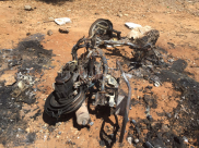  بالصور: حرق دراجتين ناريتين في أرض السوق بمدينة يافا